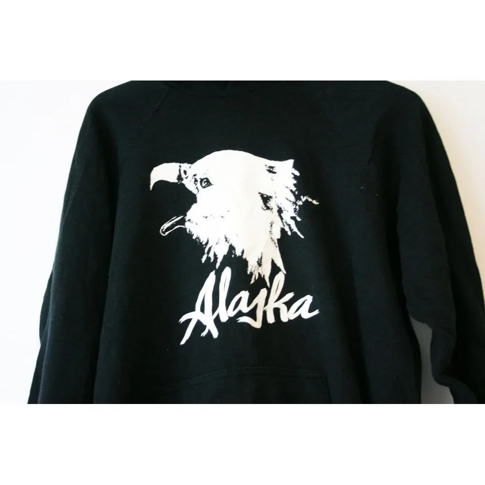 Vintage Alaska Eagle Hoodie Sweatshirt XL